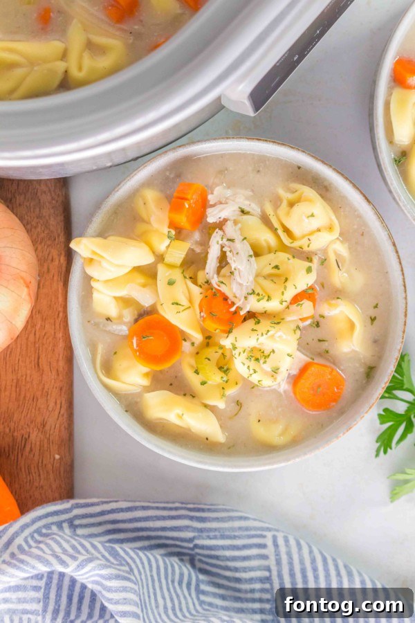 chicken tortellini soup in slow cooker gluten free