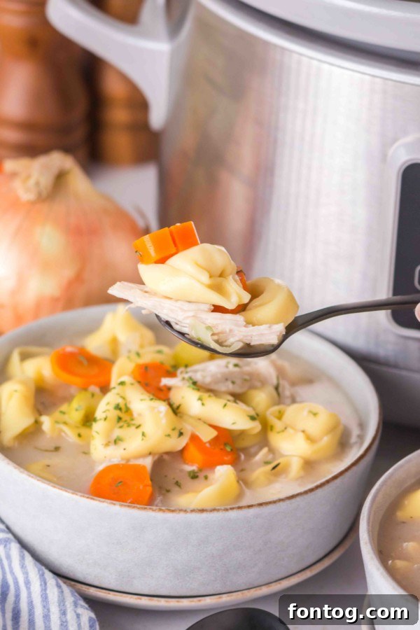 chicken tortellini soup in slow cooker gluten free