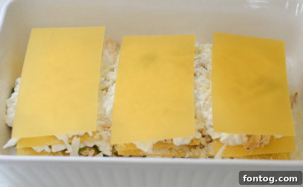 gluten free lasagna noodles arranged in a baking dish