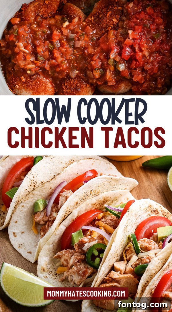 slow cooker chicken tacos