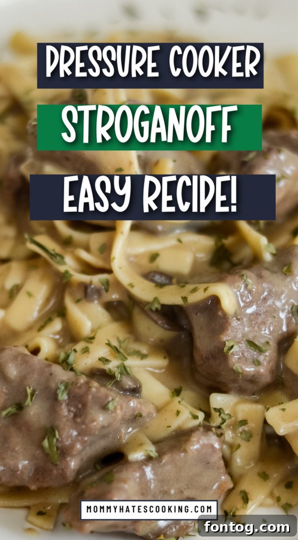 pressure cooker beef stroganoff