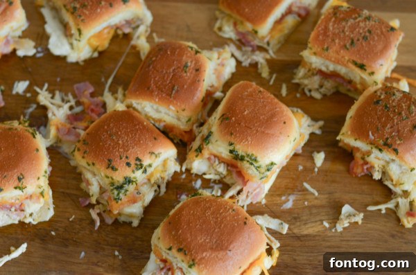 No-Fuss Chicken Bacon Ranch Minis 3 Ingredients laid out for making Chicken Bacon Ranch Sliders in the oven.