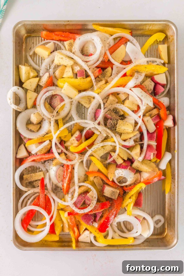sheet pan baked italian sausage gluten free vegetables