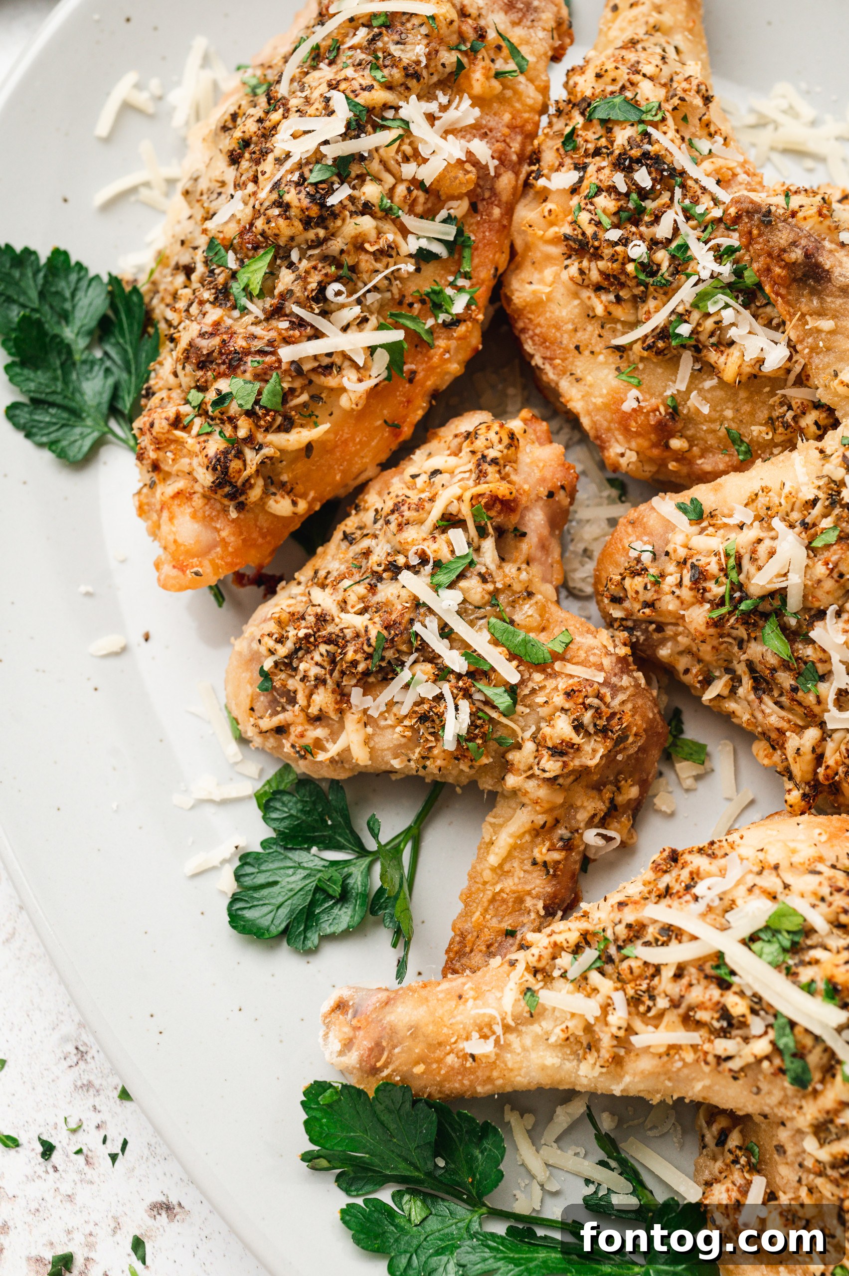 Oven Fried Parmesan Chicken plated