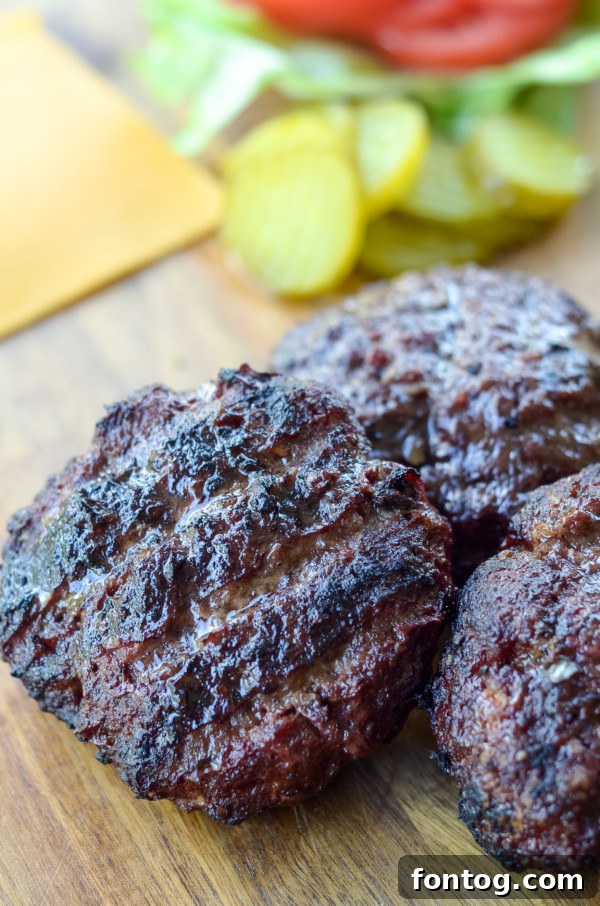 Smoky Pellet Grill Onion Soup Burgers 2 Smoked Onion Soup Mix Burgers on the Pellet Grill