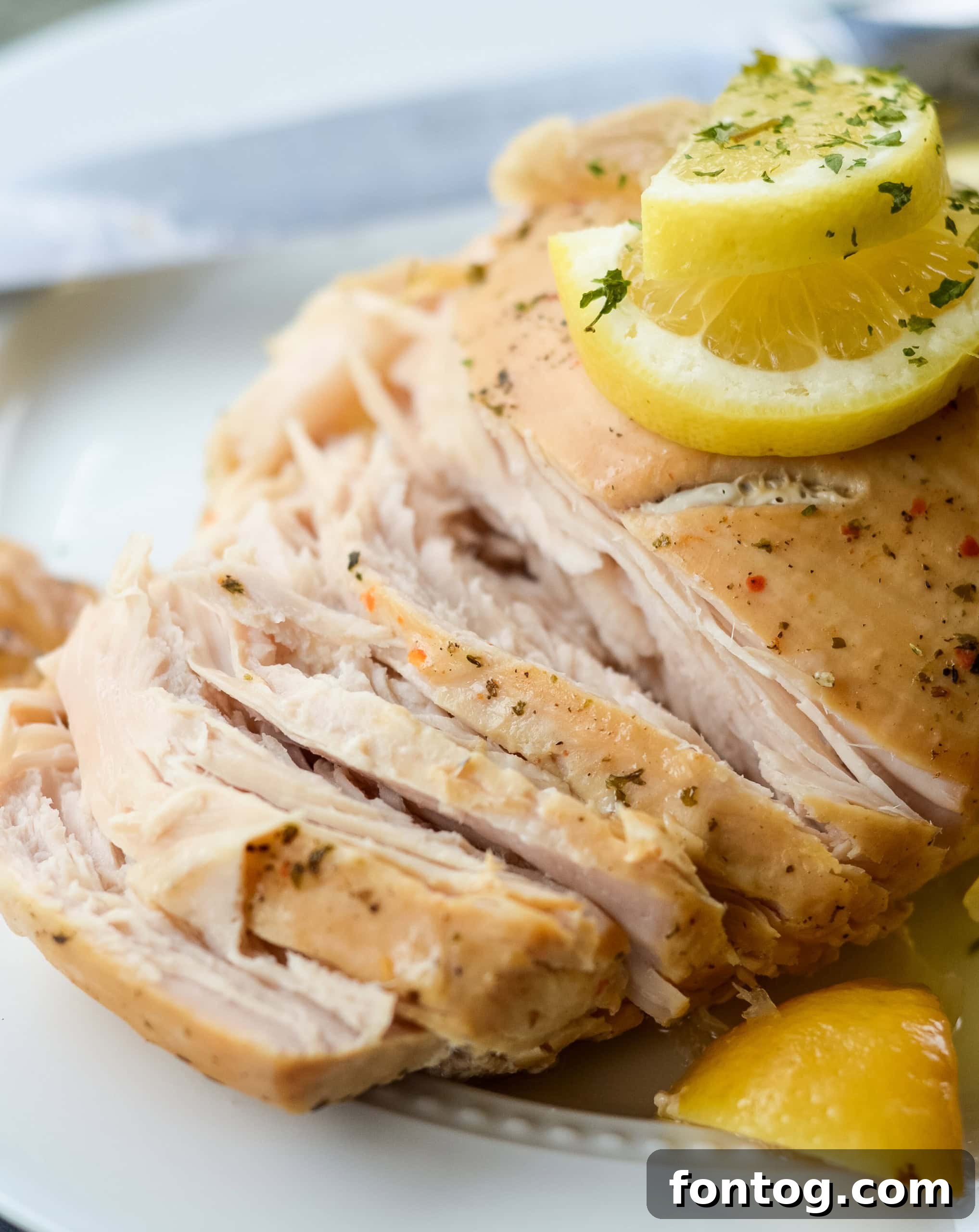 Slow Cooker Turkey Breast Recipe, sliced