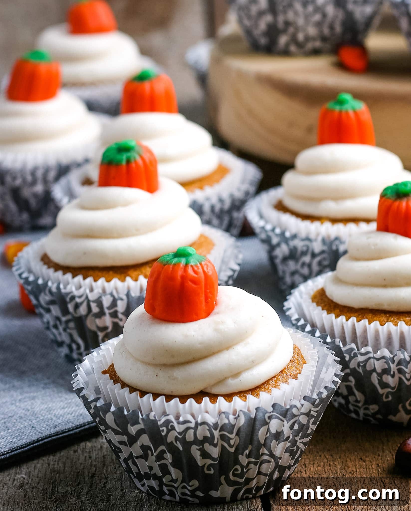 Gluten-Free Pumpkin Cupcakes with frosting