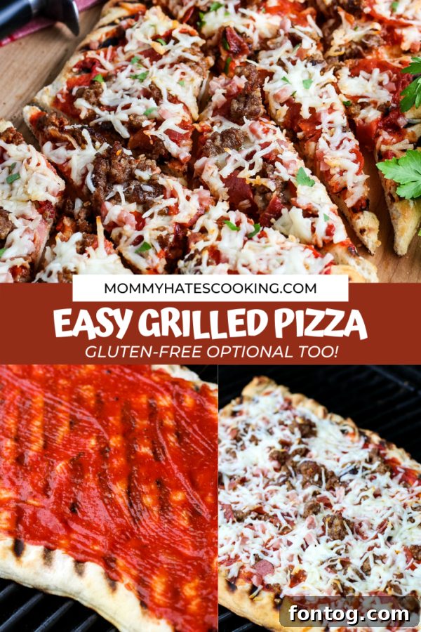 How to Make Grilled Pizza - A vibrant Pinterest graphic for grilled pizza.
