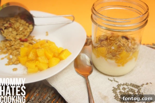 Delicious Peach Parfait