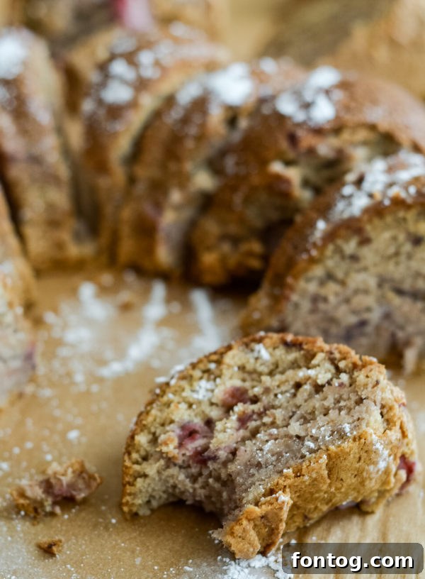 Gluten-free strawberry bread with a delicious glaze