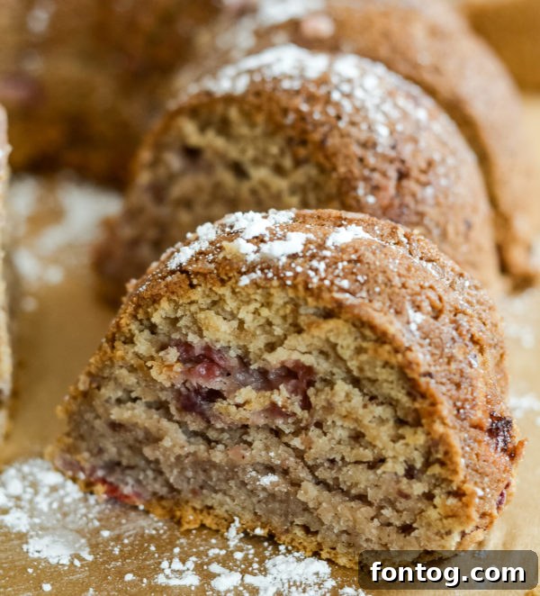 Beautifully baked strawberry bread loaf