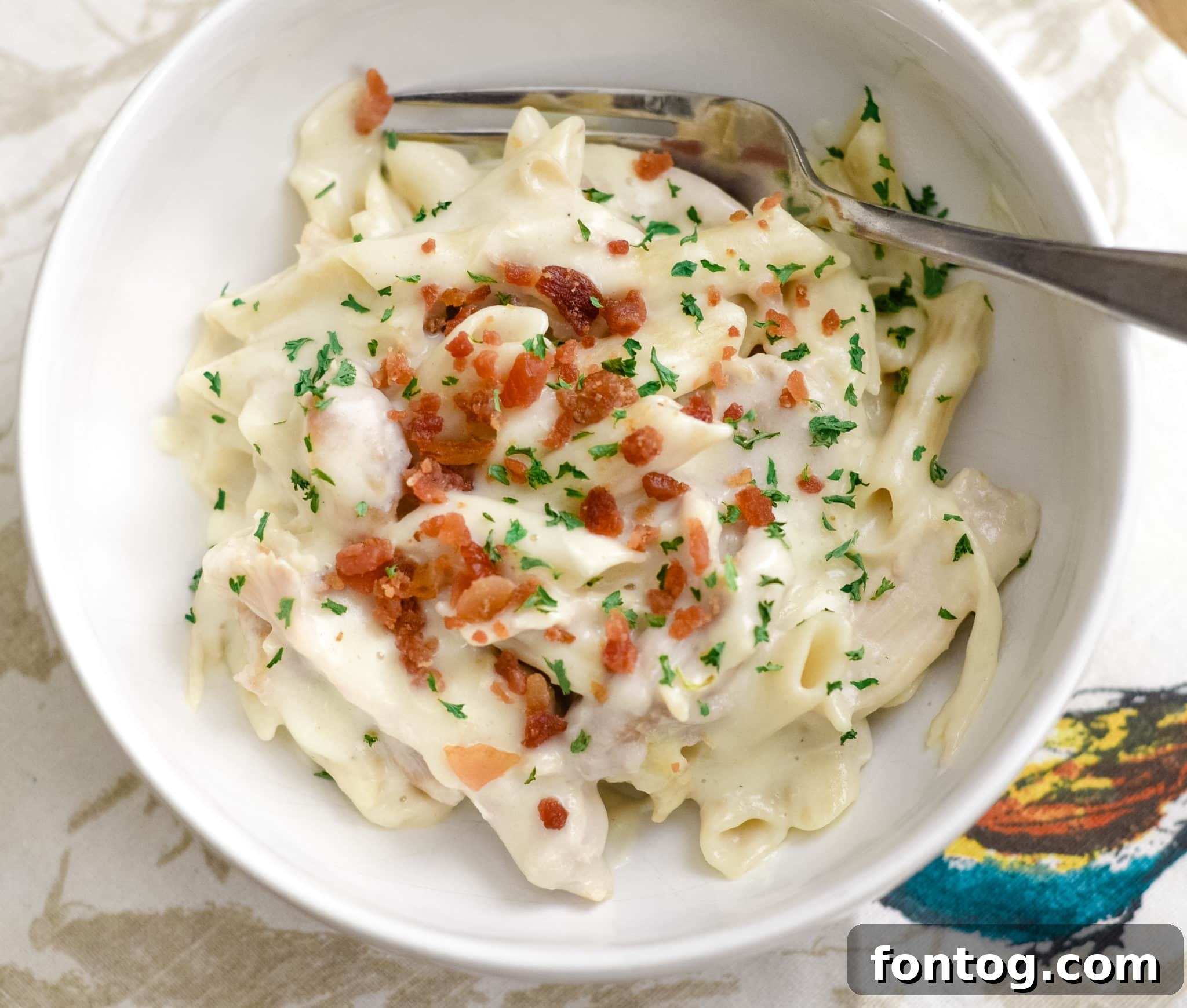 Chicken alfredo in a pressure cooker