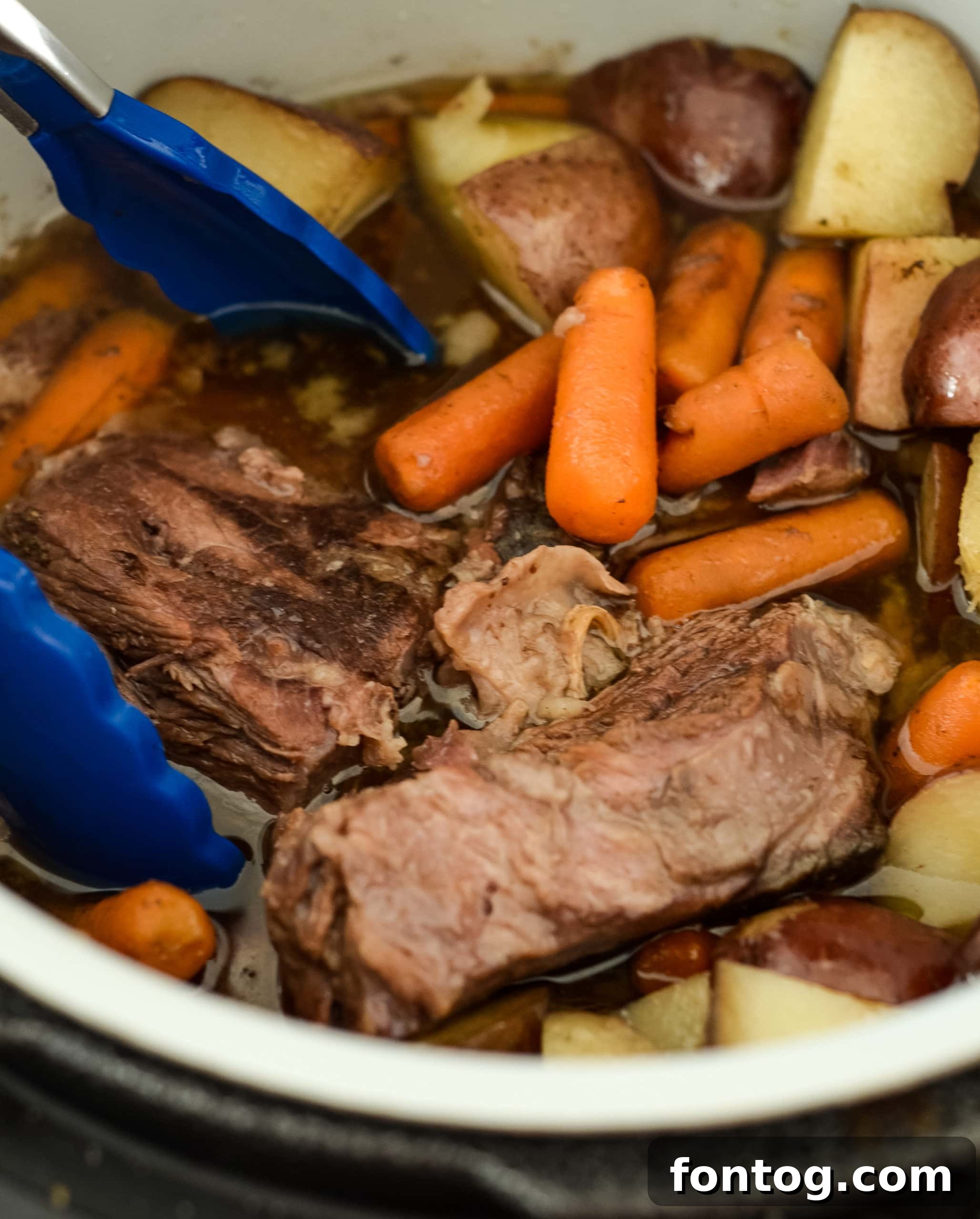 Maple roast in a slow cooker