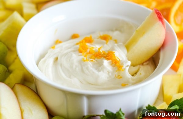 Cream Cheese Fruit Dip in an airtight container
