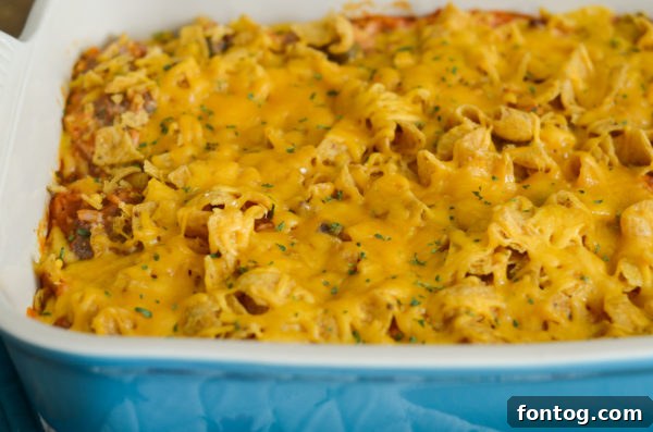 Easy Mexican Casserole in a skillet