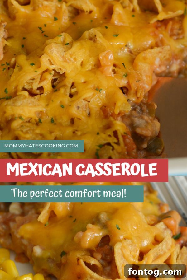 Easy Mexican Casserole Pinterest Pin Image