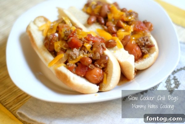 Slow Cooker Chili Dogs for a Quick Meal Delicious Chili Dogs with Toppings