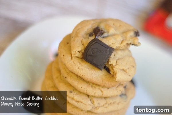 Dove Dark Chocolate Peanut Butter Cookies