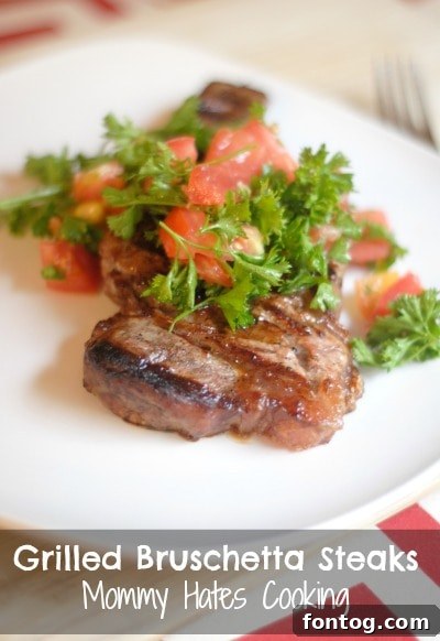 Grilled Bruschetta Steaks: A Perfect Romantic Dinner Grilled Bruschetta Steaks, a gourmet dinner idea for Valentine's Day