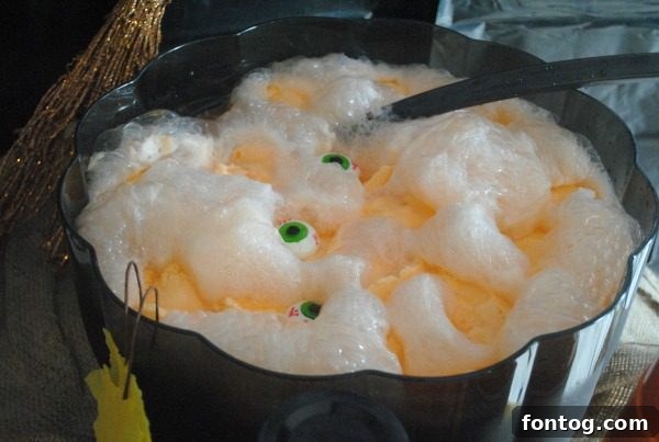 googly eyed punch halloween party foods