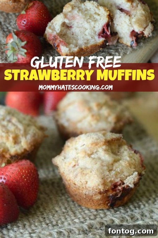 Golden brown Strawberry Crumble Muffins with a dusting of powdered sugar.