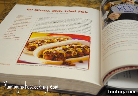 Close-up of a perfectly prepared Rhode Island Style Chili Dog