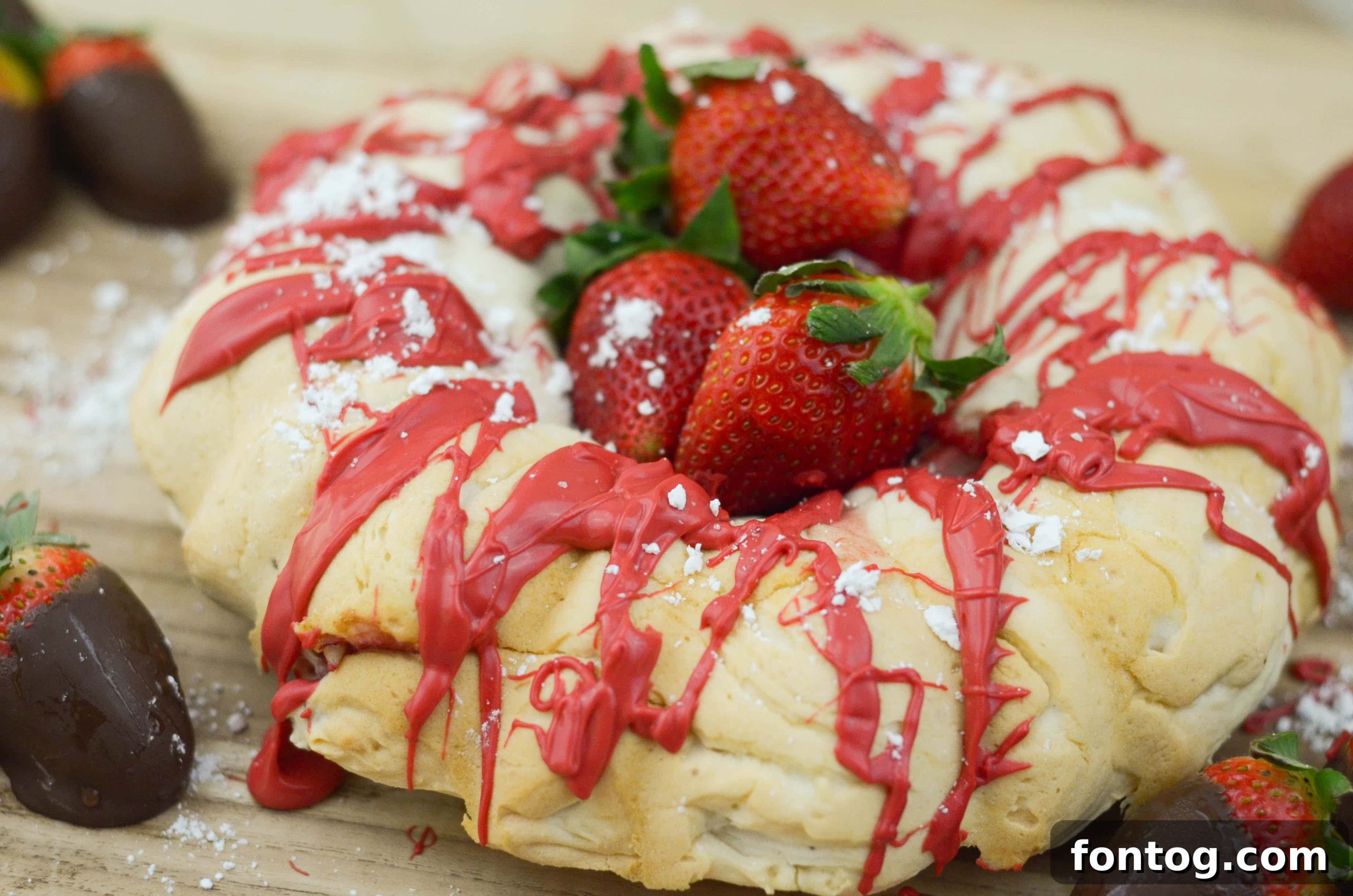 Strawberry Angel Food Cake