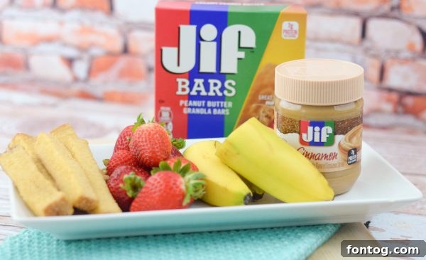 Happy child with Jif breakfast tray
