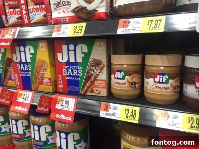 Jif bars, perfect for a quick breakfast on the go