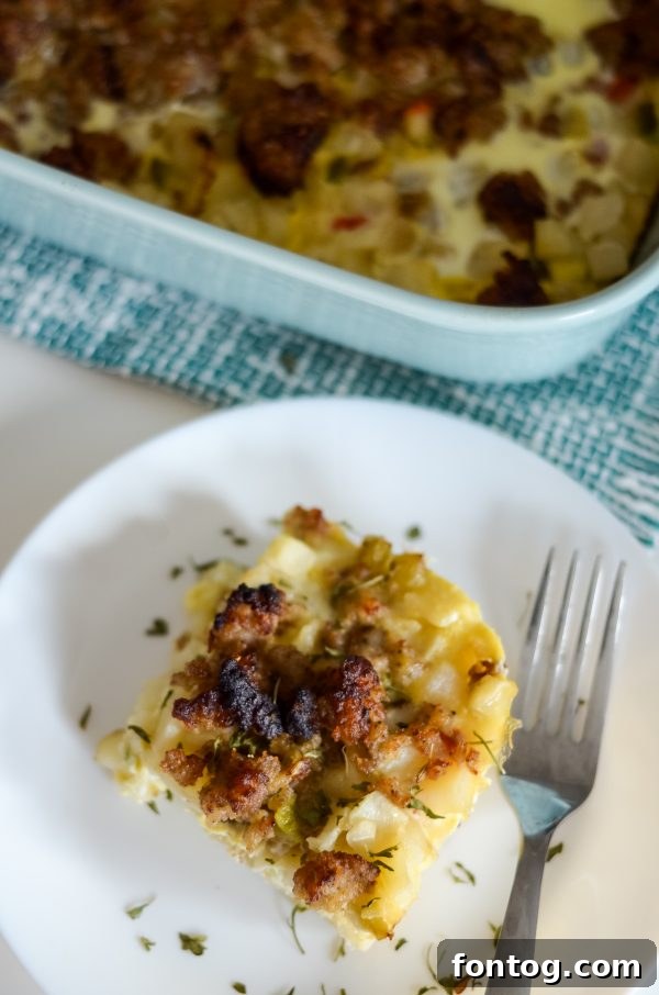 Ultimate Sausage Breakfast Bake 2 Hearty Sausage Breakfast Casserole with golden-brown crust