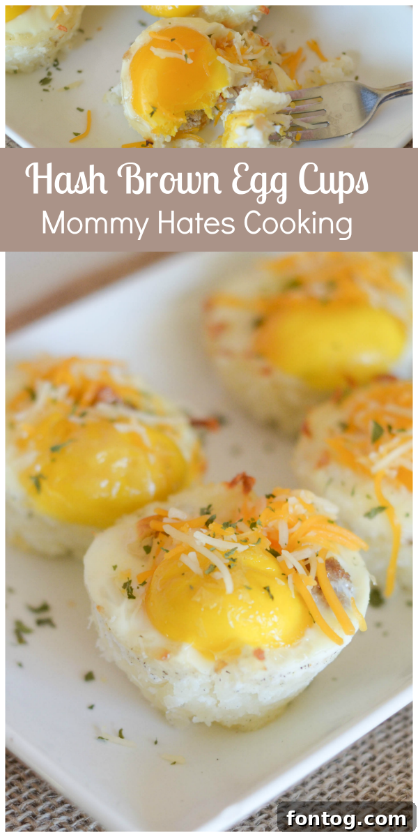 Breakfast Hash Brown Nests 2 Hash Brown Egg Cups - A perfect make-ahead breakfast solution for busy mornings.