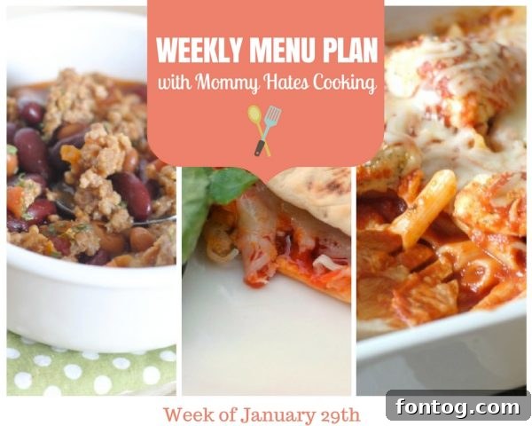 Your Weekly Meal Guide for January 29th 2 Weekly Menu Plan for easy family dinners and healthy eating