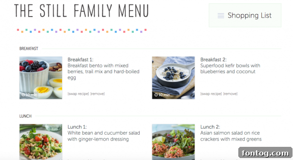 Design Your Perfect Diet with PlateJoy 2 PlateJoy custom meal plan interface showing meal options