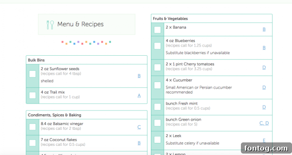 Design Your Perfect Diet with PlateJoy 3 PlateJoy app showing shopping list