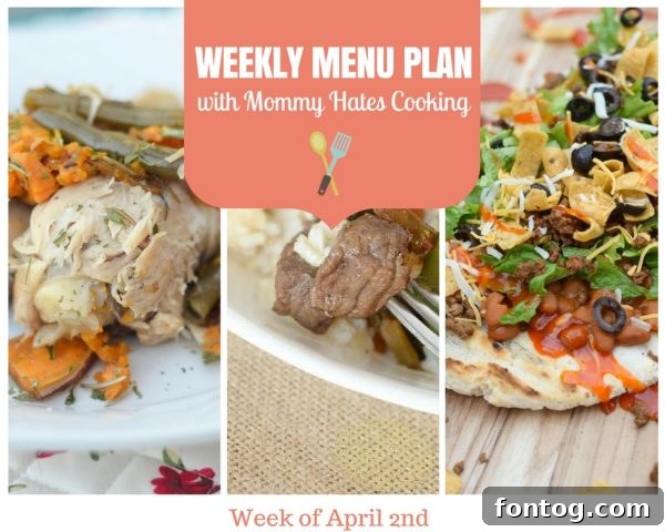 Weekly Flavors Beginning April 2nd 2 Delicious Weekly Menu Plan for the Week of April 2nd Featuring Spring Recipes