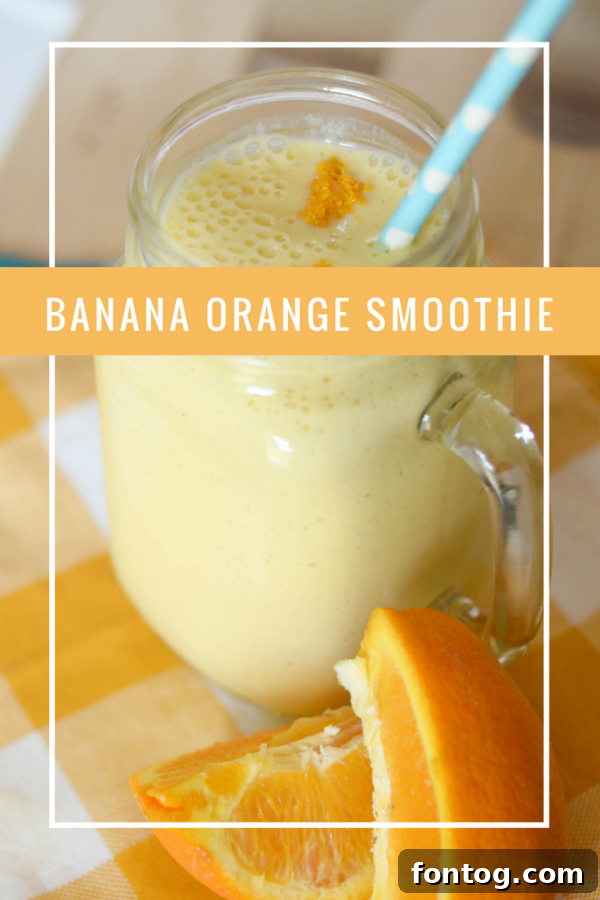 Banana Orange Smoothie, a healthy and easy breakfast option perfect for summer. This smoothie is great for digestive health and can be a part of a weight loss journey, especially with added fiber. #SmoothieRecipes #EasySmoothieRecipes #HealthySmoothies #SmoothiesforWeightLoss