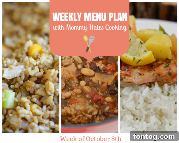 Autumn Delights: Weekly Meal Plan - Week of October 8th - Featuring Comfort Foods and Easy Recipes