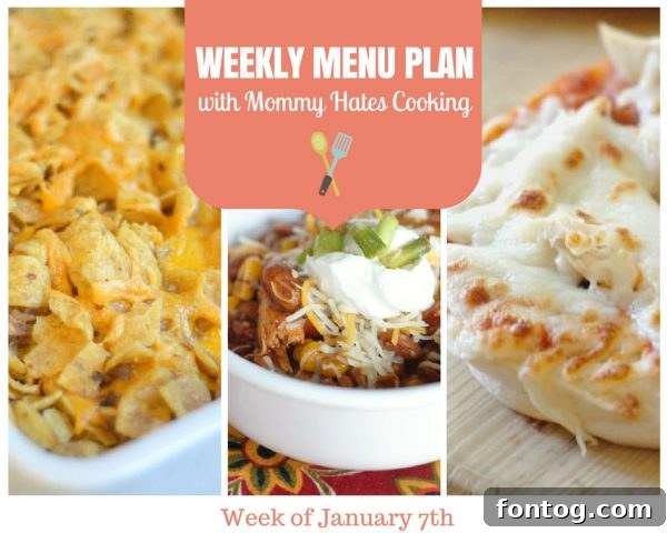 Weekly Meal Plan: Delicious & Easy Recipes for the Week of January 7th