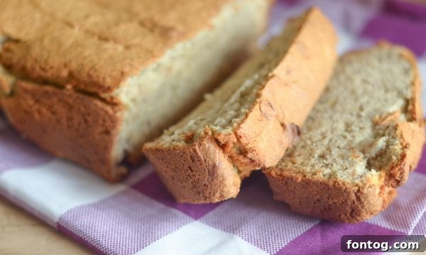 Deliciously moist High Fiber Banana Bread slices