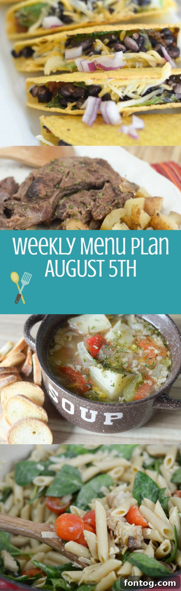 Weekly Meal Schedule: August 5th 3 WEEKLY MENU PLAN: Family Meals and Easy Recipes