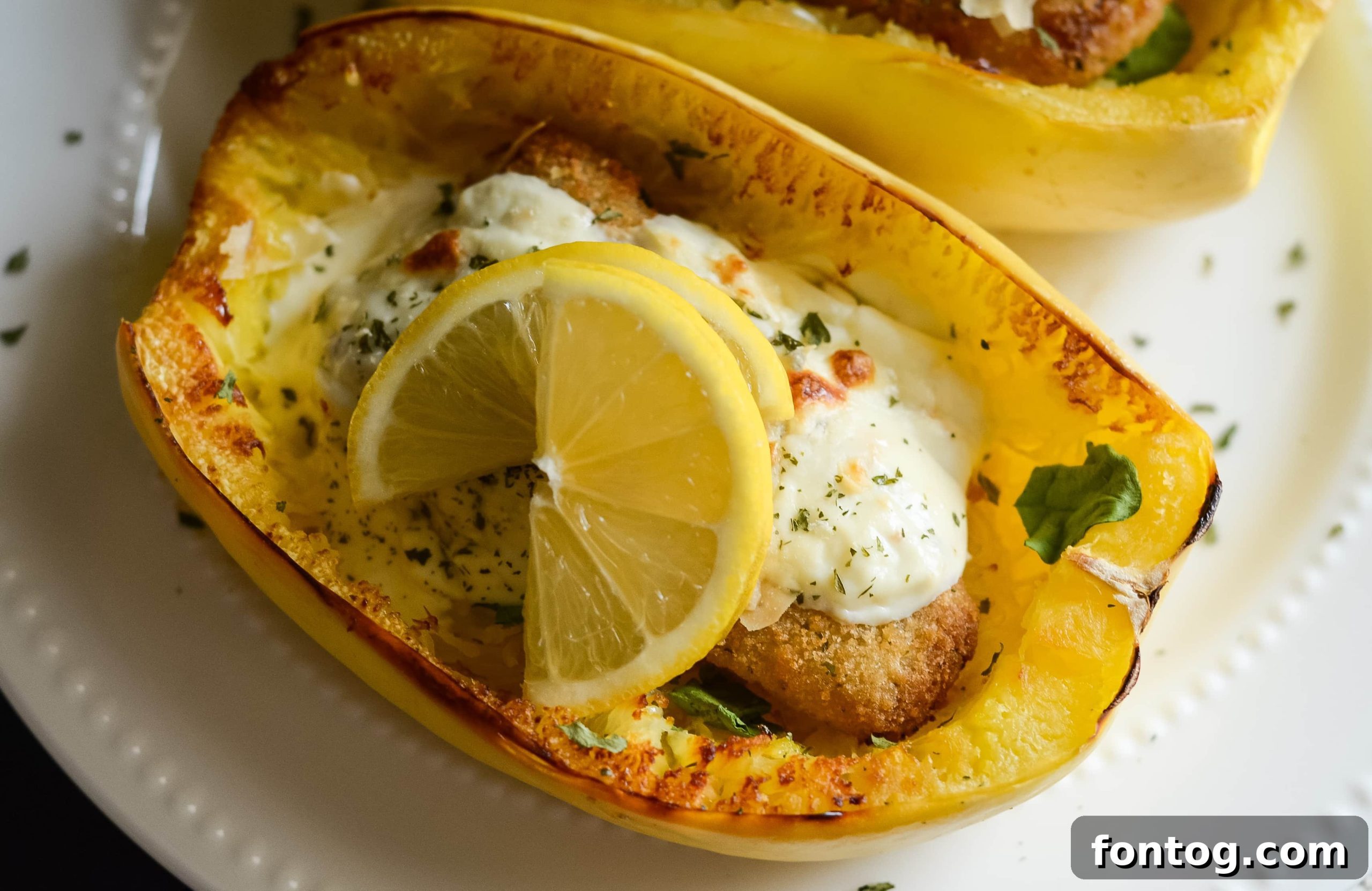 Baked Spaghetti Squash Alfredo