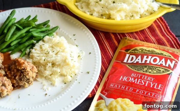 Zesty Instant Pot Meatballs & Creamy Mash 8 Instant Pot Tangy Meatballs with Idahoan Mashed Potatoes