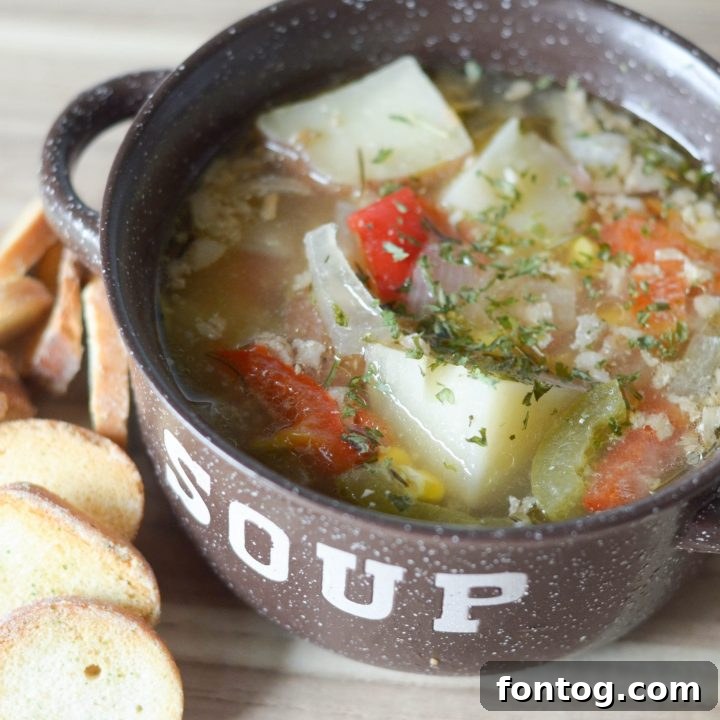 Hearty Slow Cooker Summer Vegetable Soup