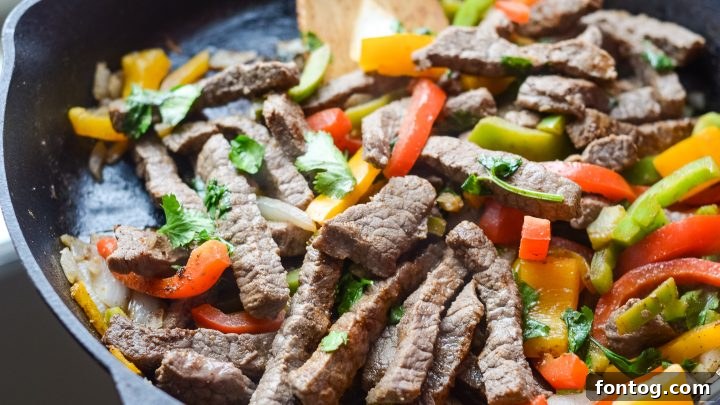 Gluten-Free Skillet Beef Fajitas with fresh vegetables