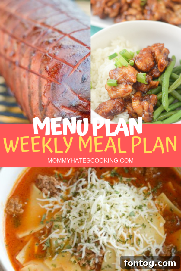 Weekly Menu Plan Graphic