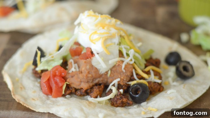 Gluten Free Air Fryer Tostadas topped with fresh ingredients