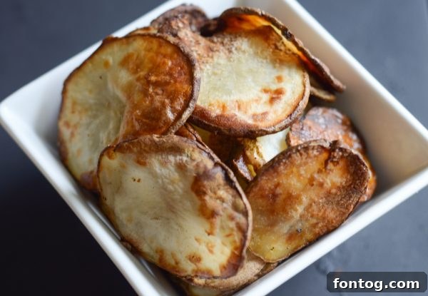 Air fryer potato chips, a perfect side for burgers