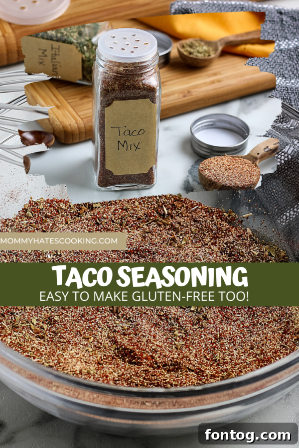 Pin for Homemade Taco Seasoning (Gluten-Free) recipe