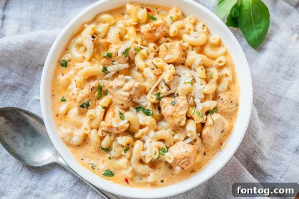 Instant Pot Creamy Garlic Parmesan Chicken Pasta