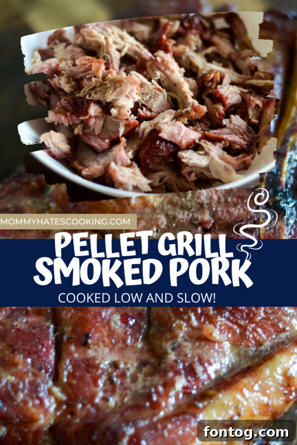 Smoked pulled pork on a Green Mountain Pellet Grill